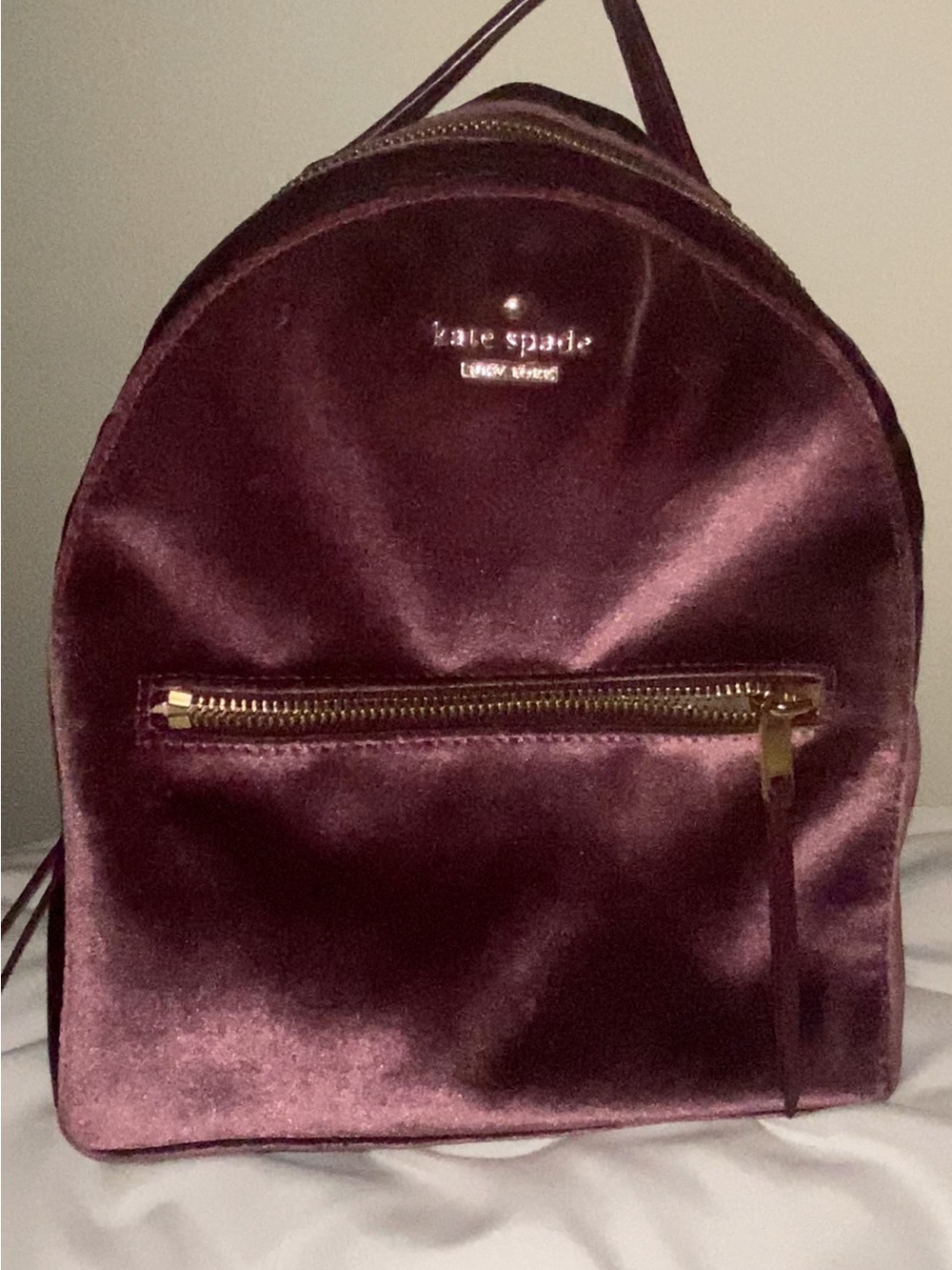Kate Spade Purple Velvet Mini Backpack